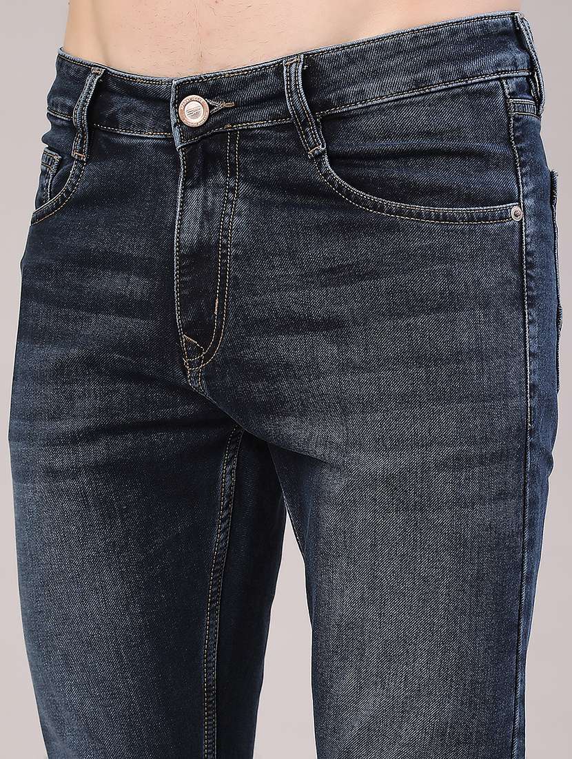 men washed mid rise skinny fit jeans - 22391029 -  Standard Image - 1