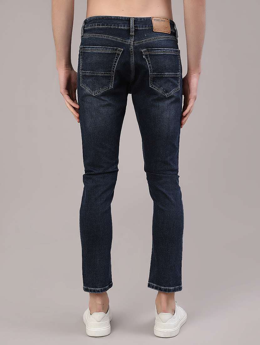 men washed mid rise skinny fit jeans - 22391029 -  Standard Image - 4