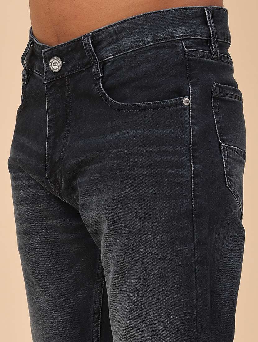 Men Washed Mid Rise Slim Fit Jeans - 22391032 -  Standard Image - 1