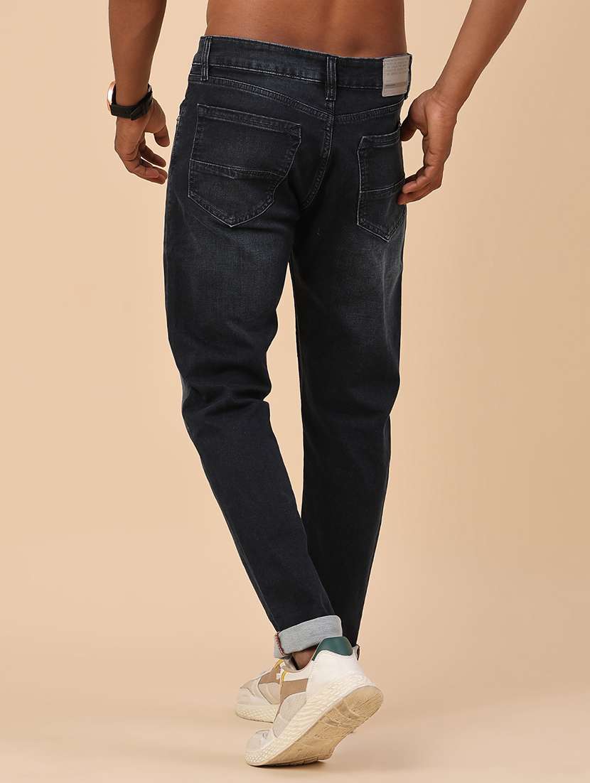 Men Washed Mid Rise Slim Fit Jeans - 22391032 -  Standard Image - 4