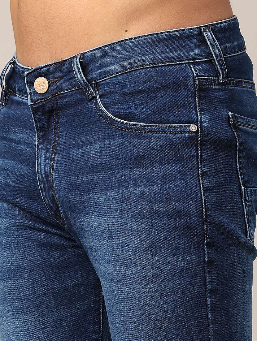 men washed mid rise slim fit jeans - 22391034 -  Standard Image - 1