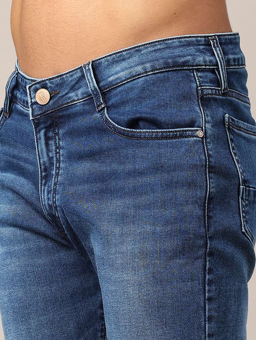 men washed mid rise full length straight jeans - 22391035 -  Standard Image - 1