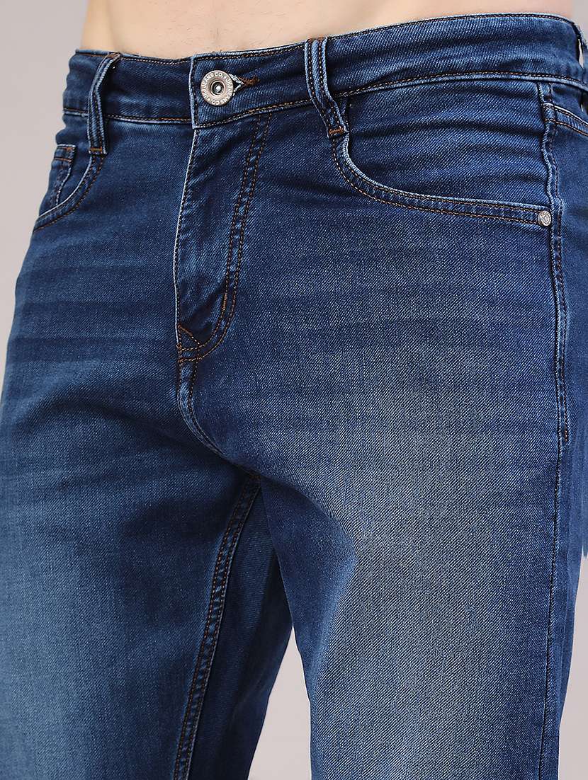 men washed mid rise slim fit jeans - 22391036 -  Standard Image - 1