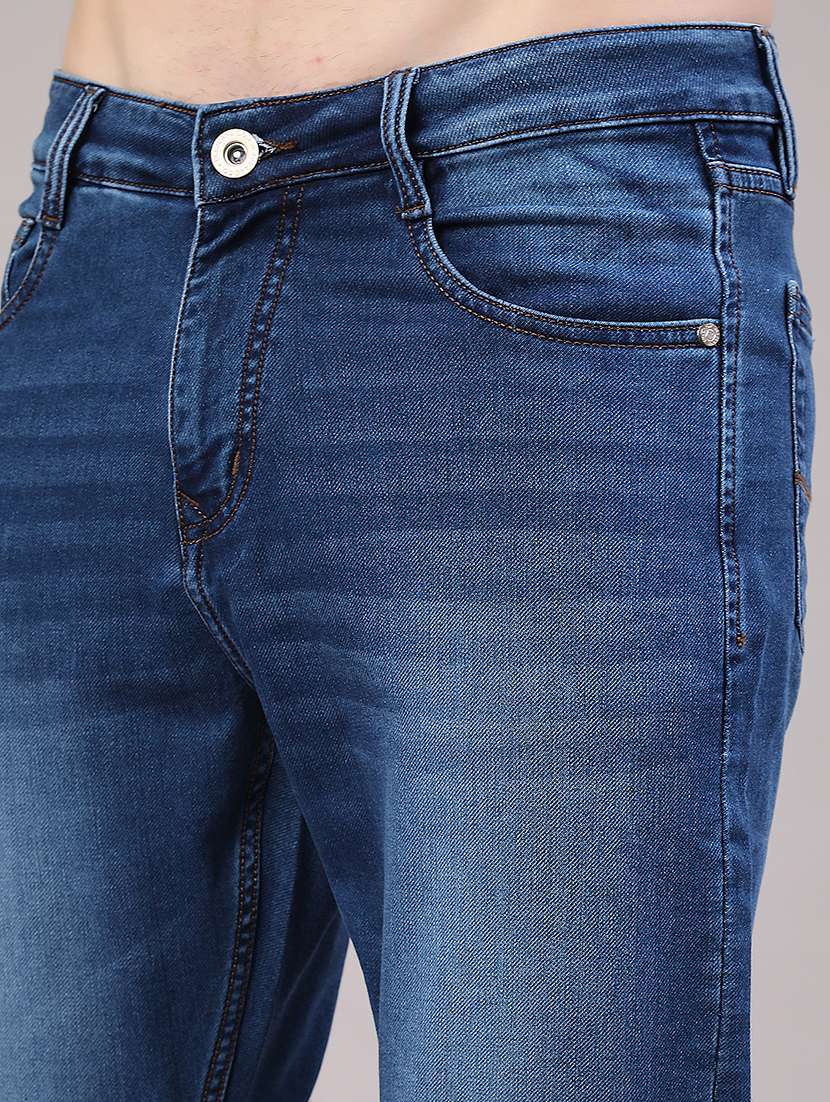 men washed mid rise slim fit jeans - 22391037 -  Standard Image - 1