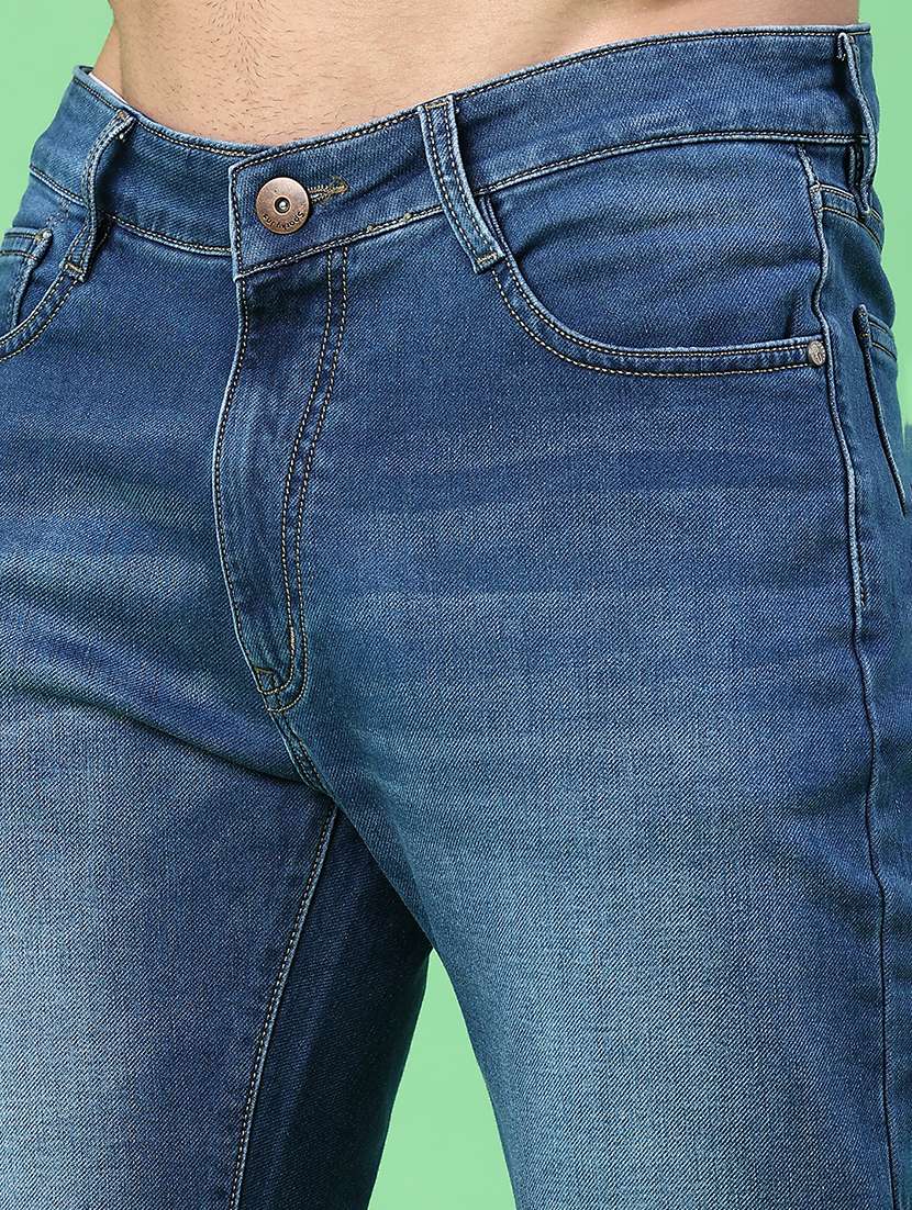 men washed mid rise full length straight jeans - 22391042 -  Standard Image - 1