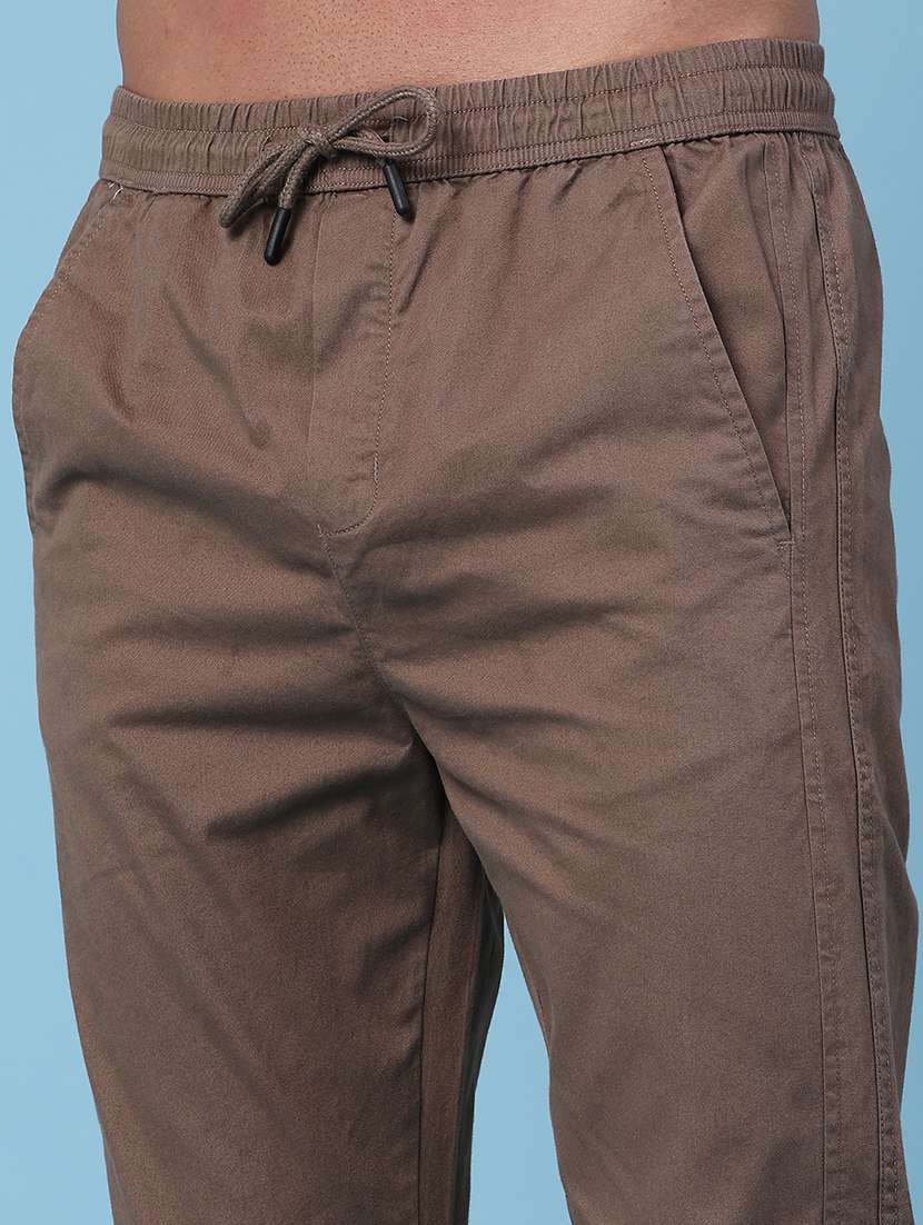 men solid mid rise regular fit track pant - 22391058 -  Standard Image - 1