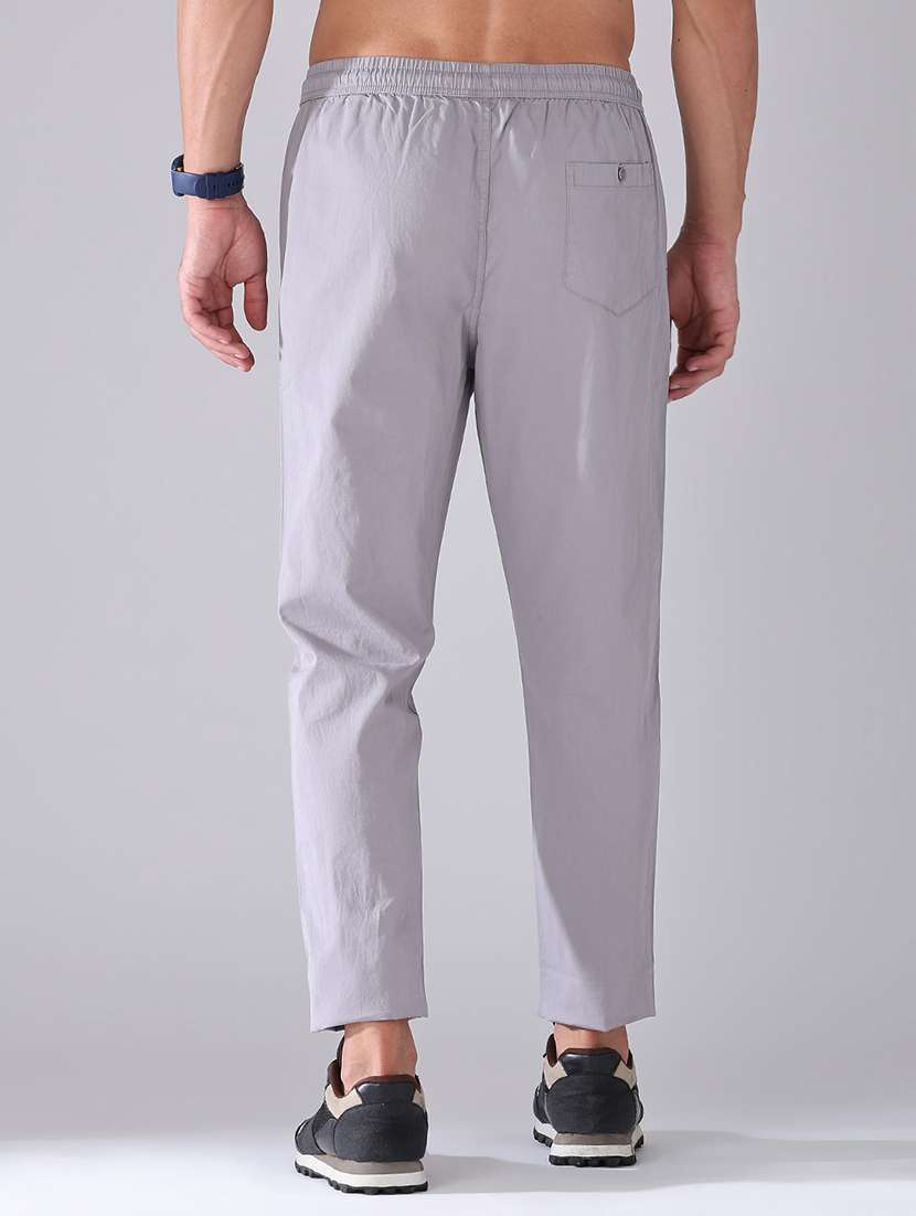 men solid mid rise flat front trouser - 22391060 -  Standard Image - 4