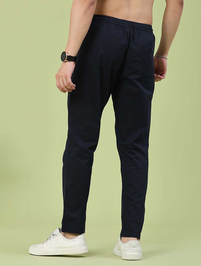 men solid mid rise flat front trouser - 22391061 -  Standard Image - 4