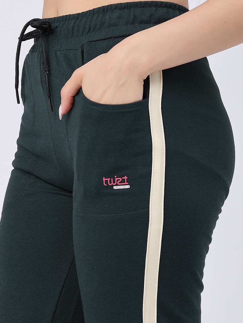 women tapered mid rise trackpant - 22391097 -  Standard Image - 1