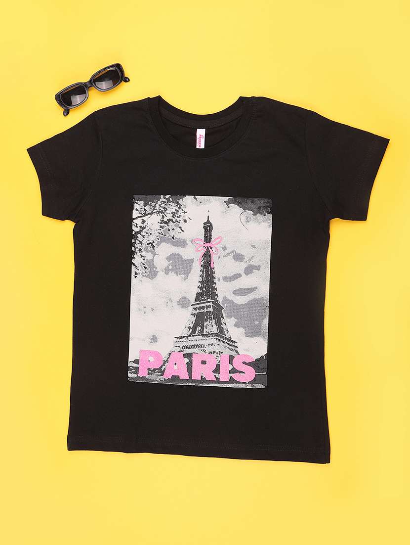 girls printed round neck short sleeves tee - 22391242 -  Standard Image - 1