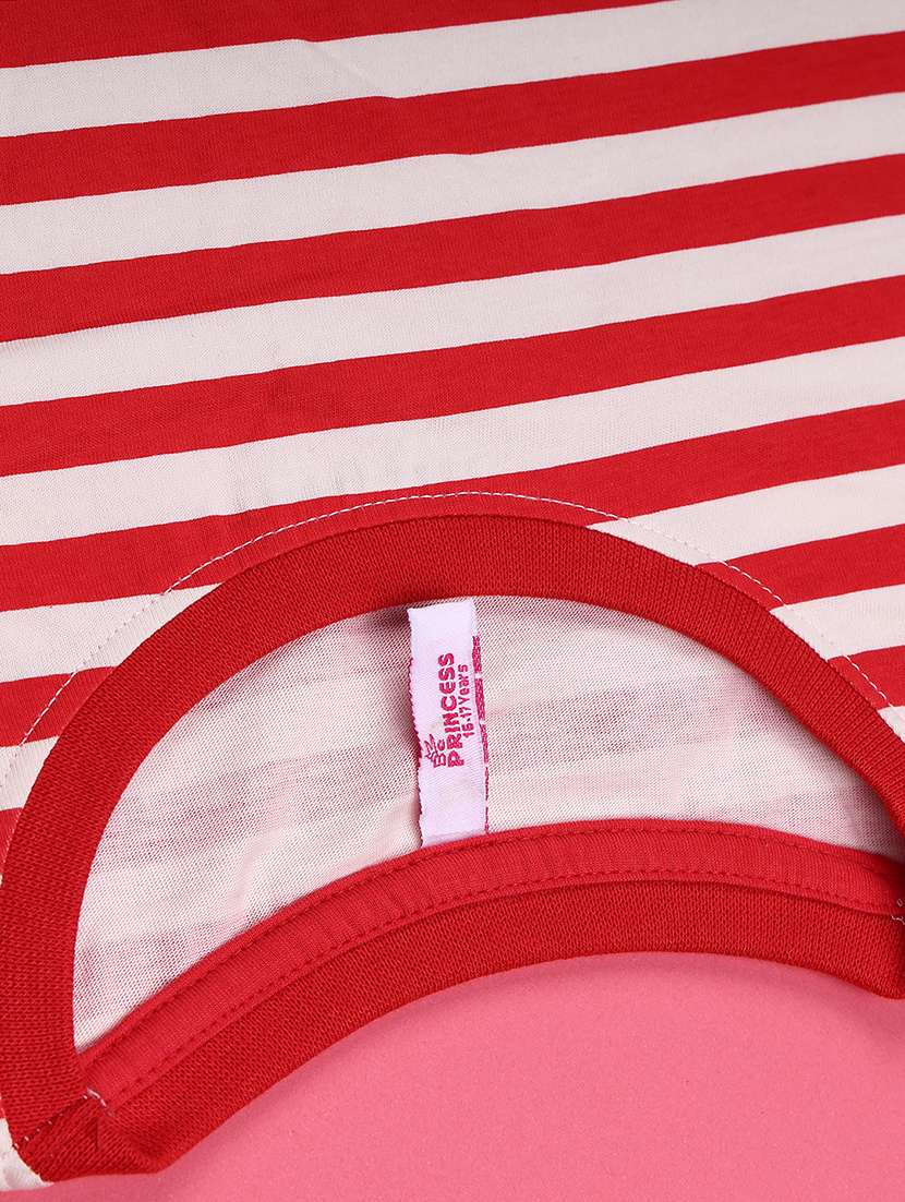 women striped round short sleeves neck tee - 22391246 -  Standard Image - 4
