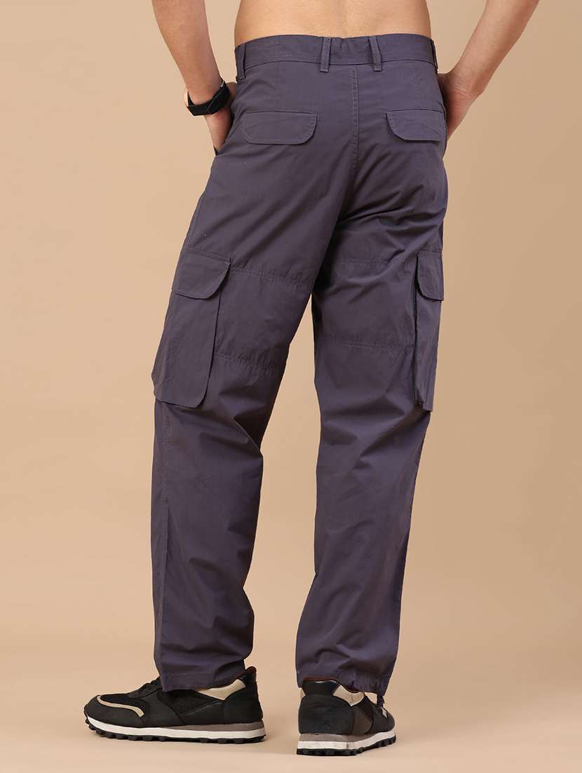 men solid mid rise casual cargo pant - 22391252 -  Standard Image - 4