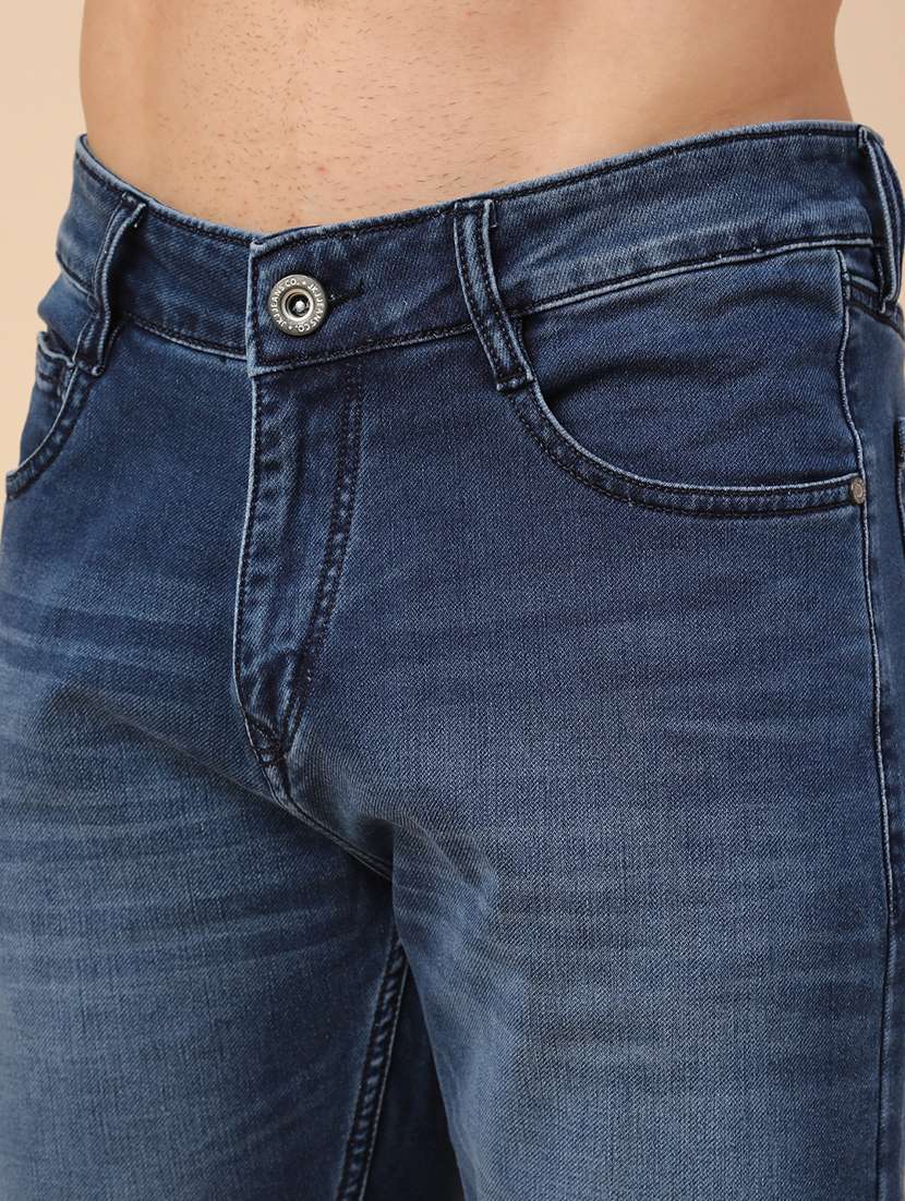 men washed mid rise slim fit jeans - 22391262 -  Standard Image - 1