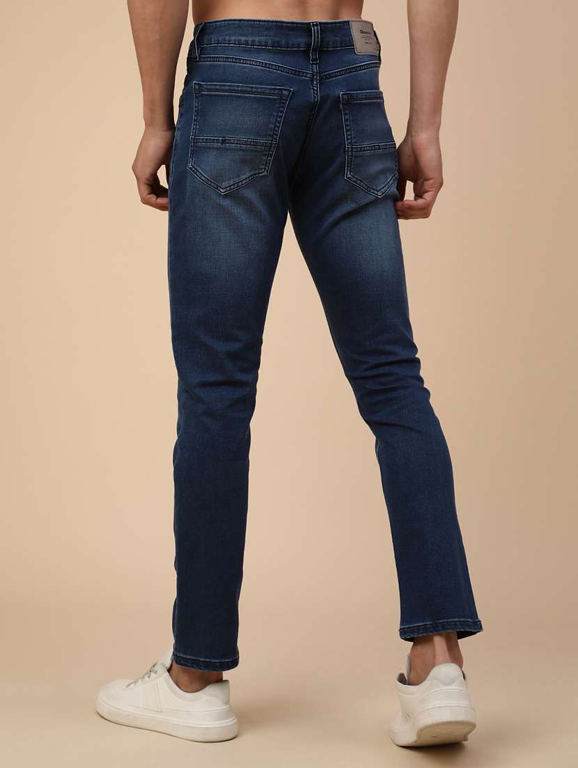 men washed mid rise slim fit jeans - 22391262 -  Standard Image - 4