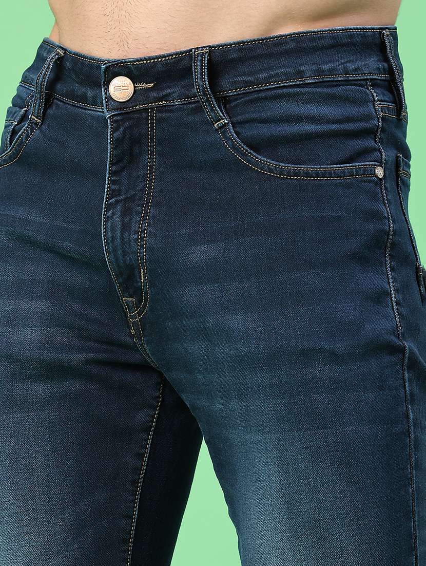 men washed mid rise full length straight jeans - 22391265 -  Standard Image - 1