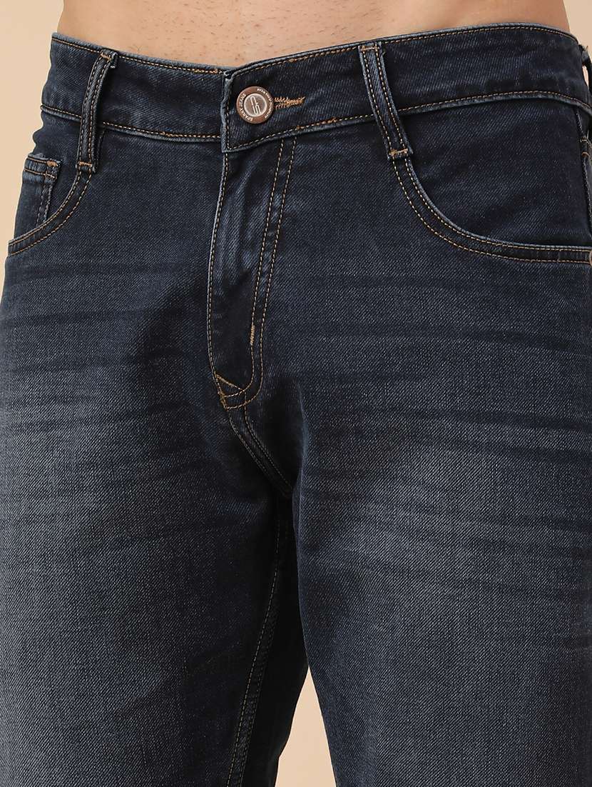men washed mid rise slim fit jeans - 22391268 -  Standard Image - 1