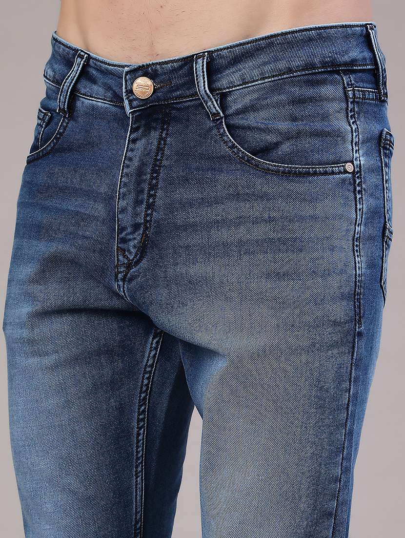 men washed mid rise slim fit jeans - 22391271 -  Standard Image - 1