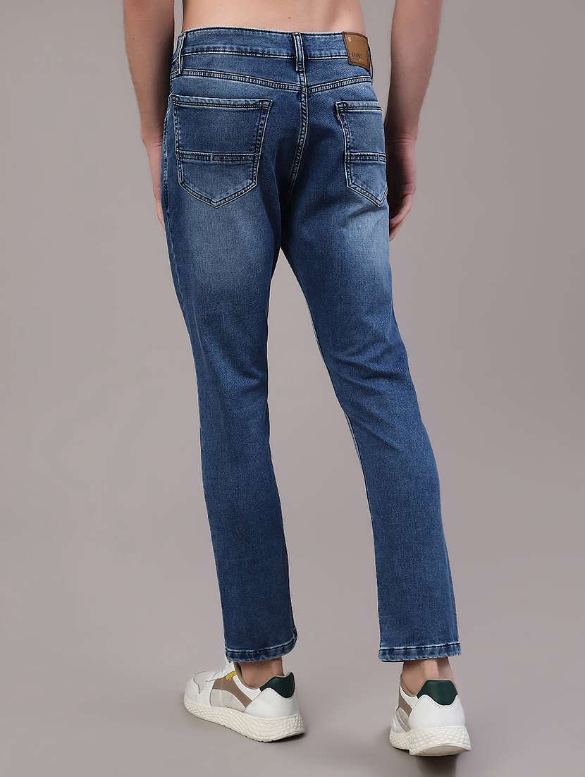 men washed mid rise slim fit jeans - 22391271 -  Standard Image - 4