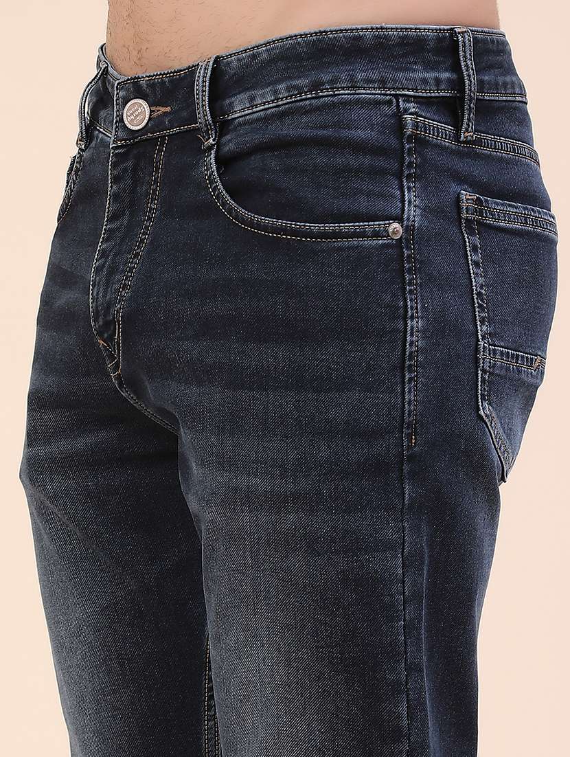 men washed mid rise slim fit jeans - 22391273 -  Standard Image - 1