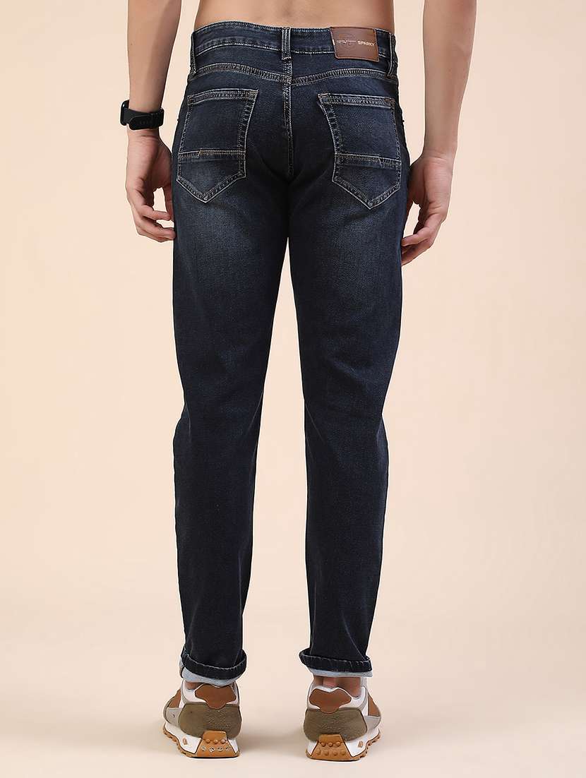 men washed mid rise slim fit jeans - 22391273 -  Standard Image - 4