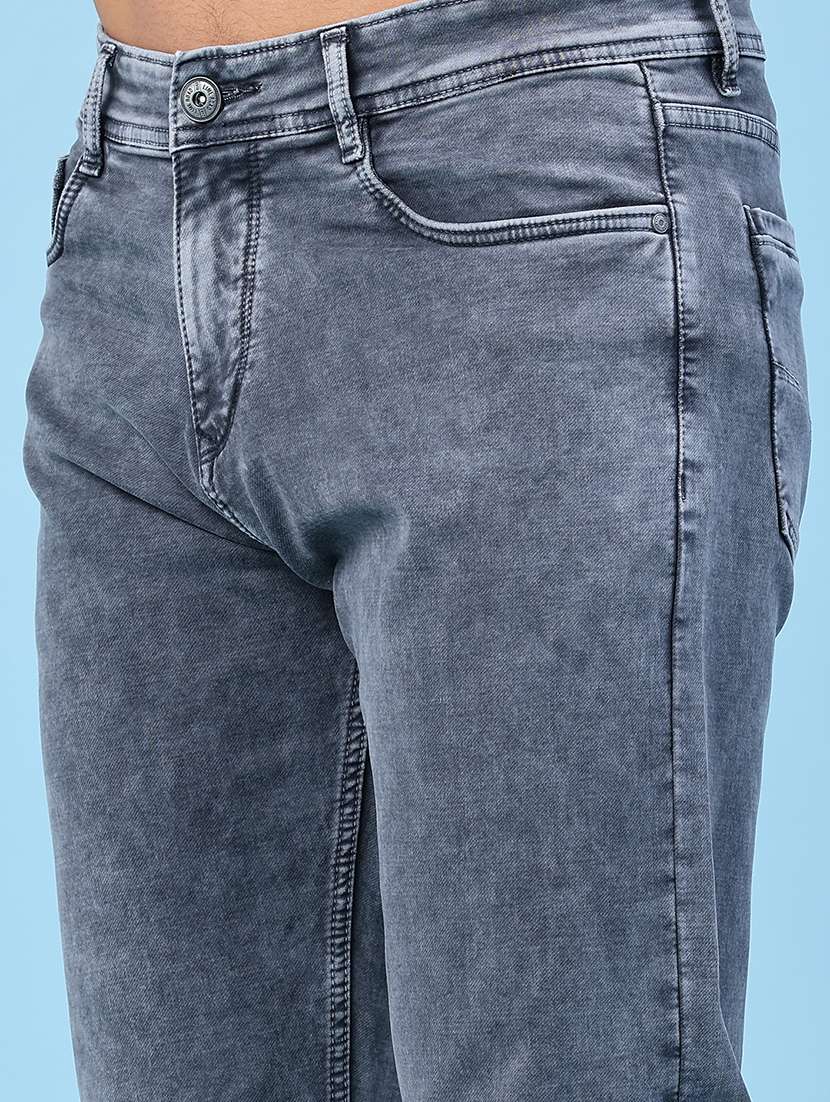 Men Washed Mid Rise Slim Fit Jeans - 22391274 -  Standard Image - 1