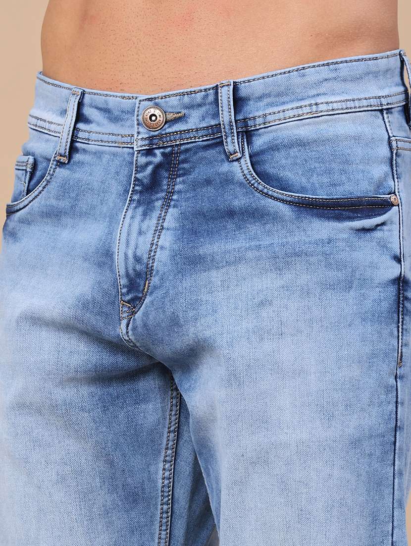 men washed mid rise slim fit jeans - 22391279 -  Standard Image - 1
