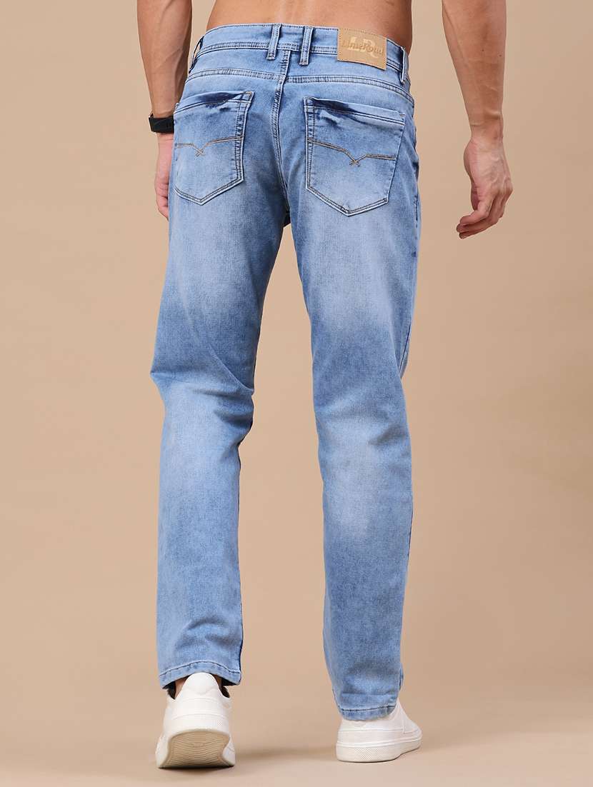 men washed mid rise slim fit jeans - 22391279 -  Standard Image - 4