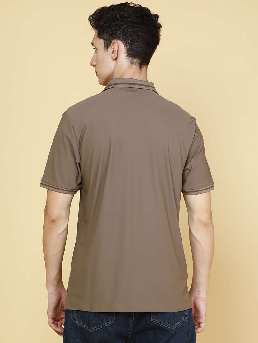men solid short sleeves polo t-shirt - 22391287 -  Standard Image - 4