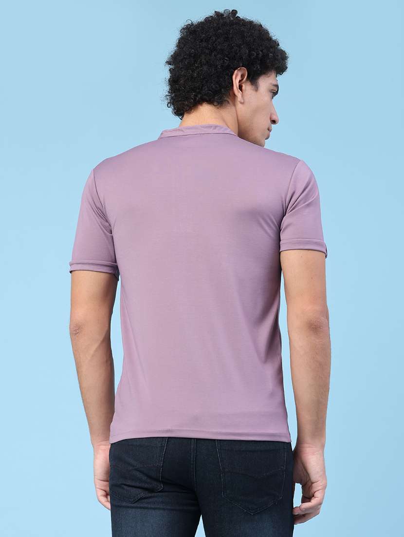 men solid short sleeve slim fit t-shirt - 22391292 -  Standard Image - 4