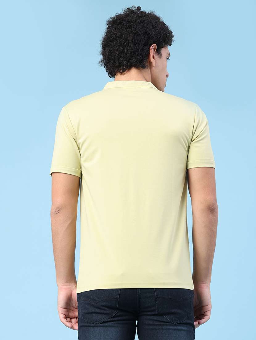 men solid short sleeve slim fit t-shirt - 22391294 -  Standard Image - 4