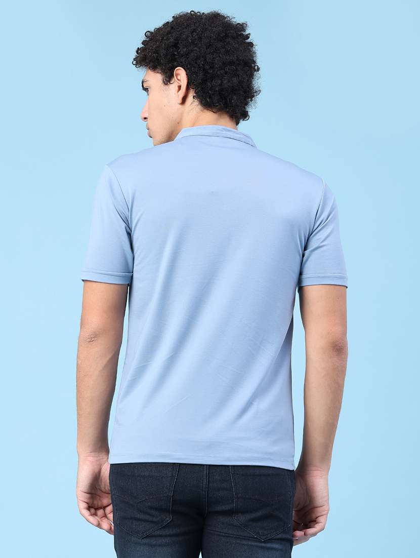 men solid short sleeve slim fit t-shirt - 22391295 -  Standard Image - 4
