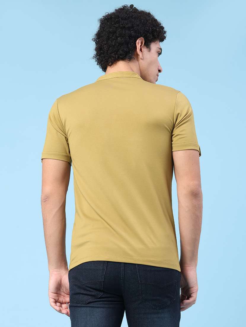 men solid short sleeve slim fit t-shirt - 22391296 -  Standard Image - 4