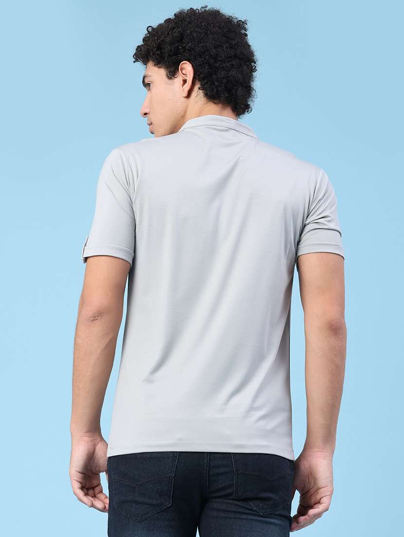 men solid short sleeve slim fit t-shirt - 22391298 -  Standard Image - 4