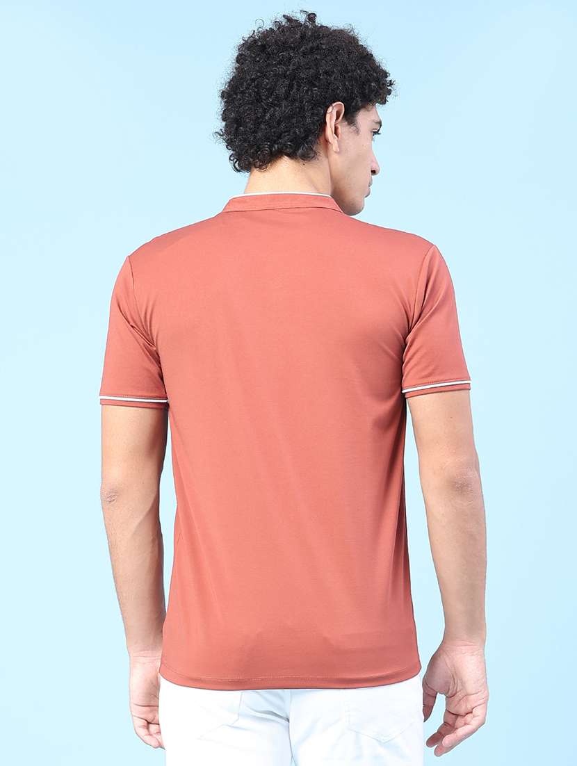 men solid short sleeve slim fit t-shirt - 22391302 -  Standard Image - 4