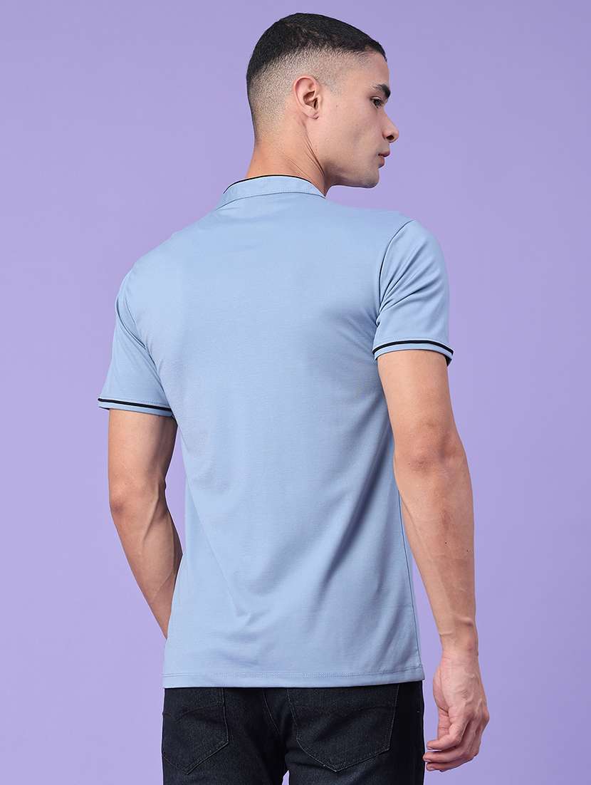 men solid short sleeve slim fit t-shirt - 22391304 -  Standard Image - 4