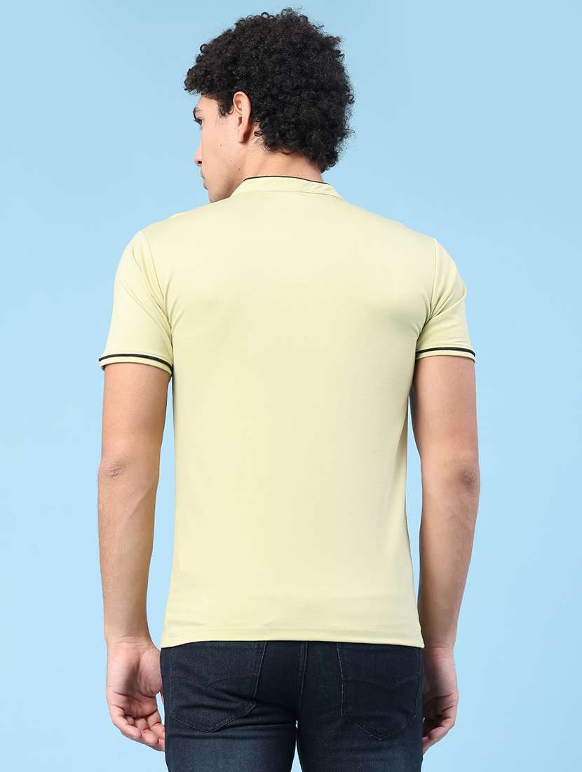 men solid short sleeve slim fit t-shirt - 22391305 -  Standard Image - 4