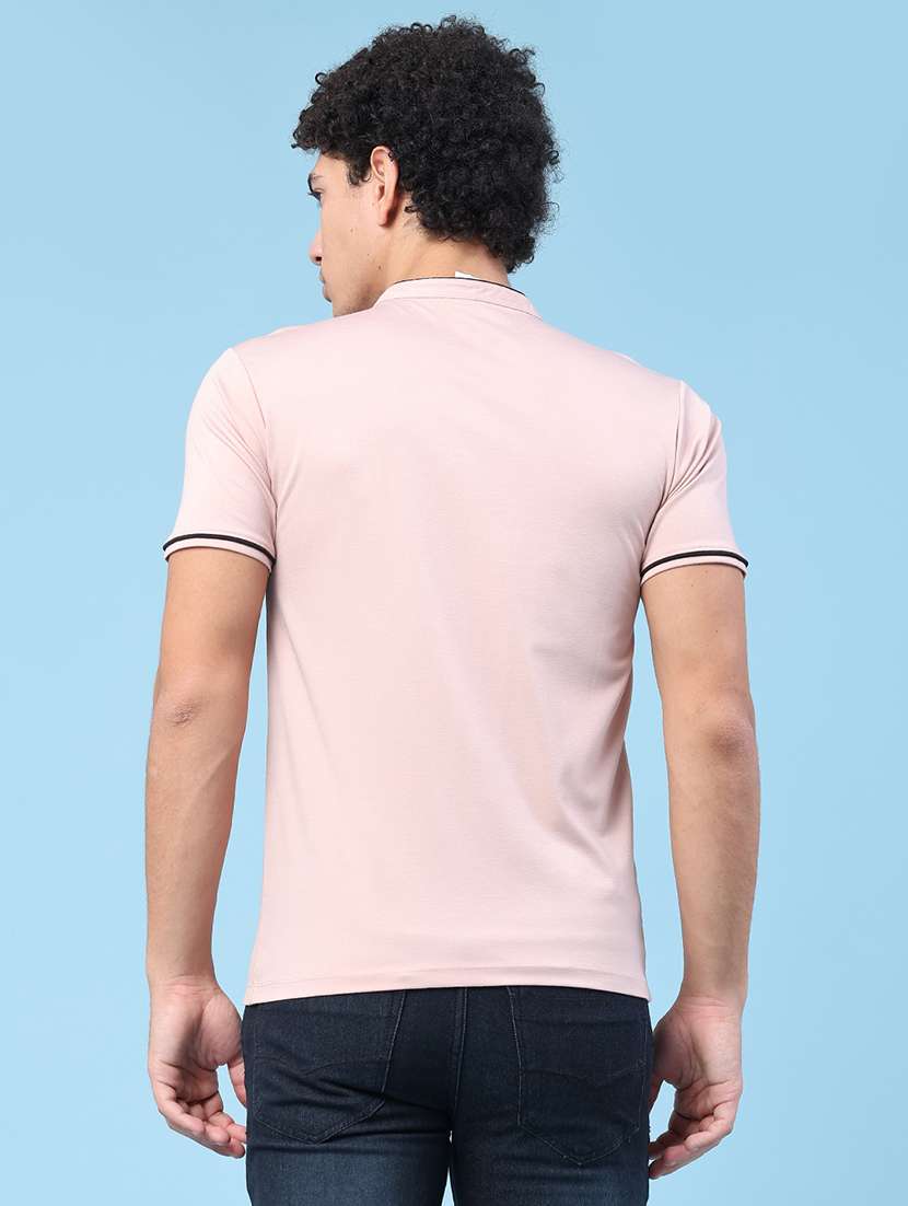 men solid short sleeve slim fit t-shirt - 22391307 -  Standard Image - 4