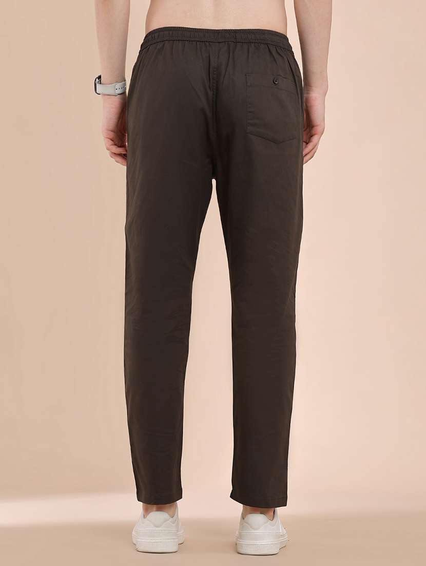 men solid mid rise regular fit track pant - 22391419 -  Standard Image - 4