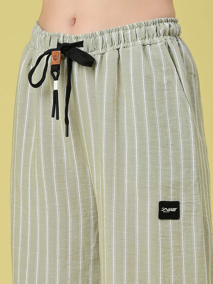 Women Printed Mid Rise Wide Leg Trouser - 22391551 -  Standard Image - 1