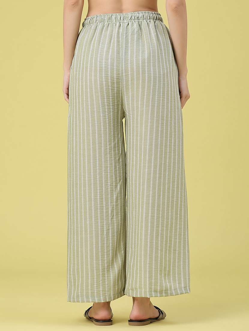 Women Printed Mid Rise Wide Leg Trouser - 22391551 -  Standard Image - 4