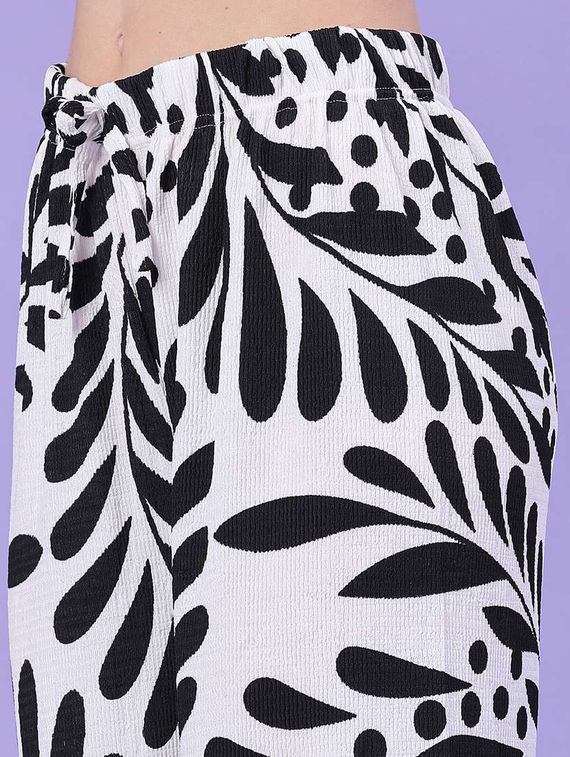 women printed mid rise wide leg palazzo - 22391555 -  Standard Image - 1