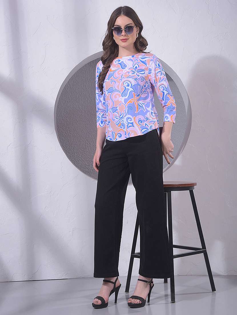 women three quarter sleeve regular top - 22391590 -  Standard Image - 6