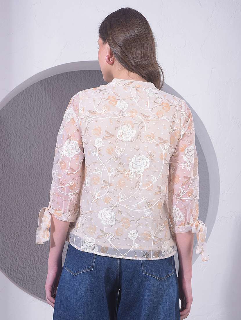 Women Three Quarter Sleeve Regular Top - 22391598 -  Standard Image - 4