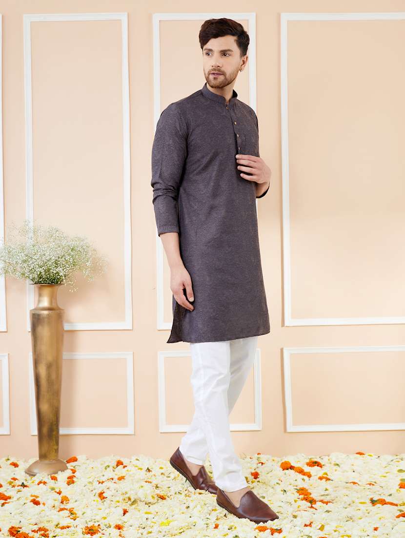 men embroidered long sleeve kurta - 22391936 -  Standard Image - 4
