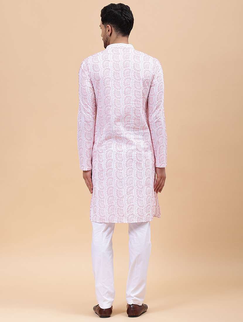 men printed long sleeve kurta - 22391980 -  Standard Image - 4
