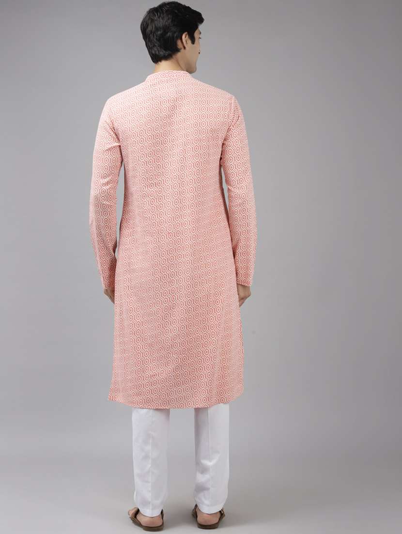 men mandarin neck long sleeve kurta - 22392031 -  Standard Image - 4