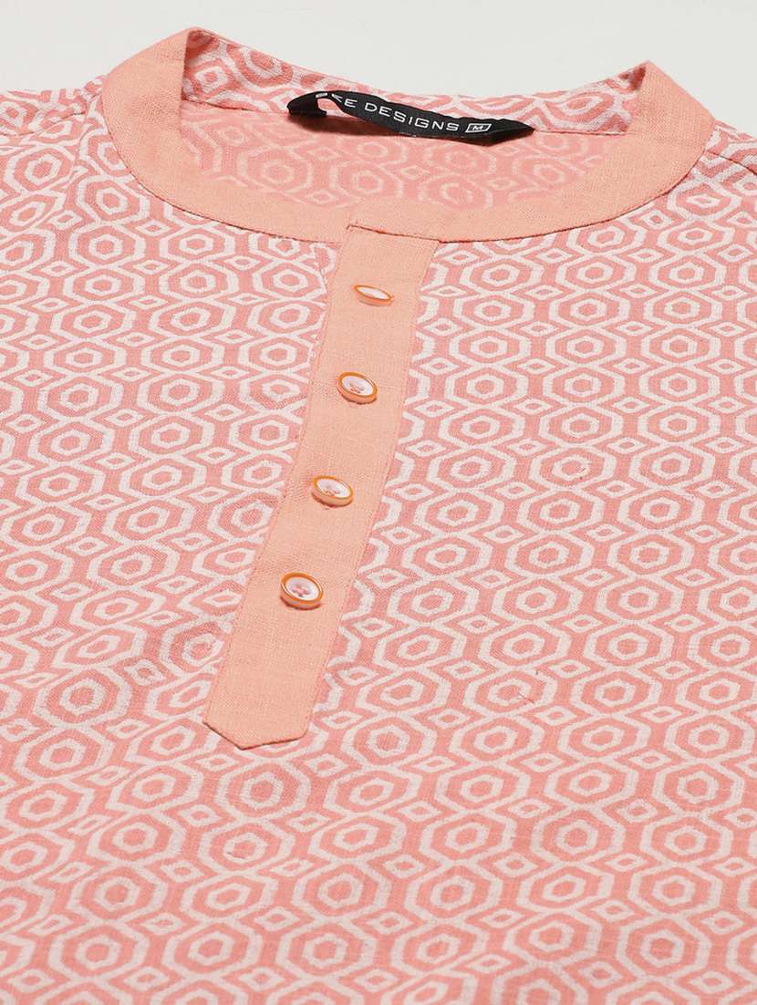 men mandarin neck long sleeve kurta - 22392032 -  Standard Image - 1