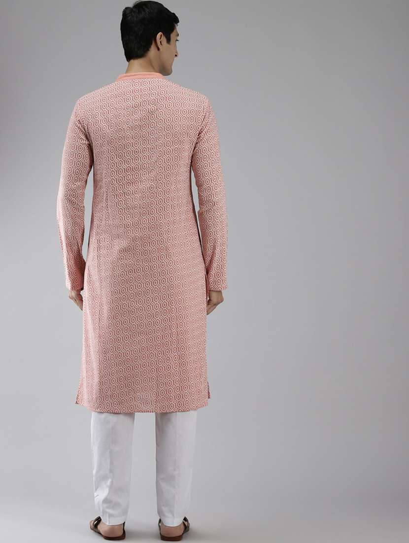 men mandarin neck long sleeve kurta - 22392032 -  Standard Image - 4