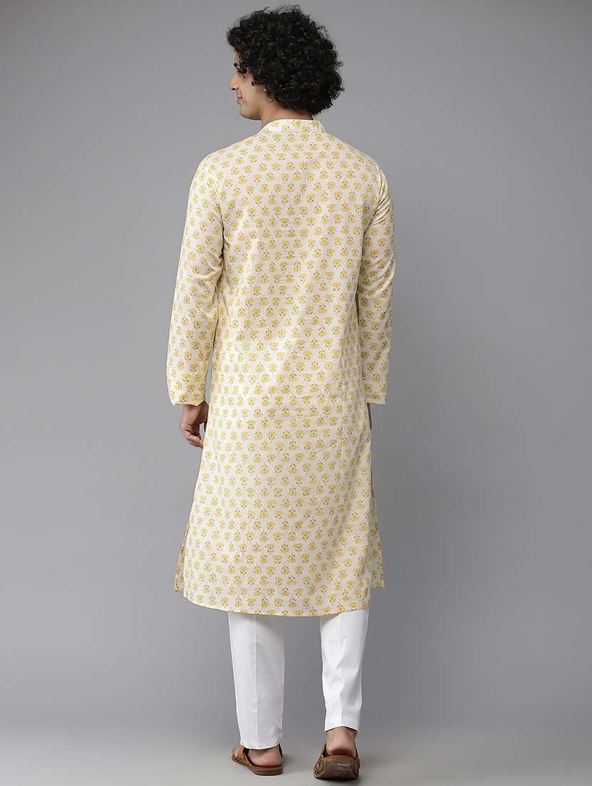 men mandarin neck long sleeve kurta - 22392043 -  Standard Image - 4