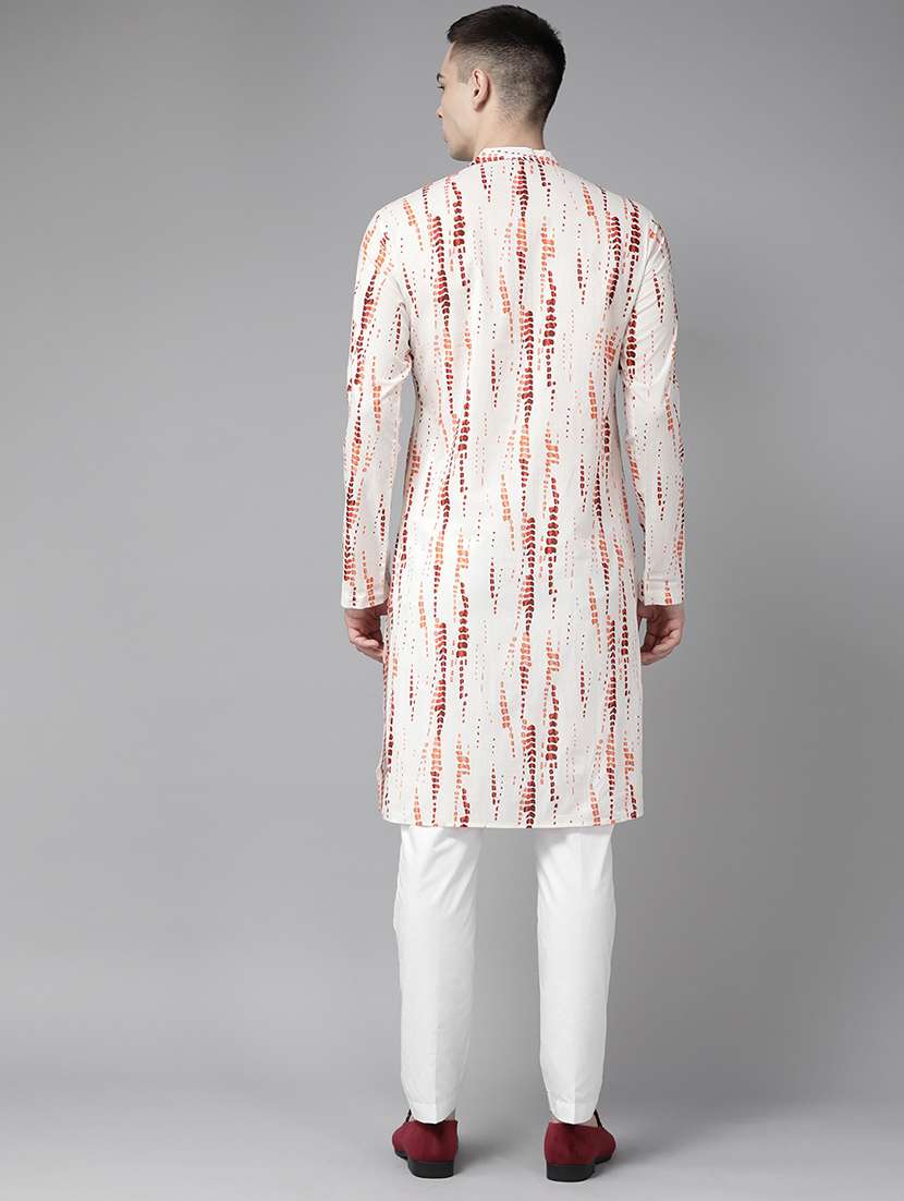 men mandarin neck long sleeve kurta - 22392051 -  Standard Image - 4